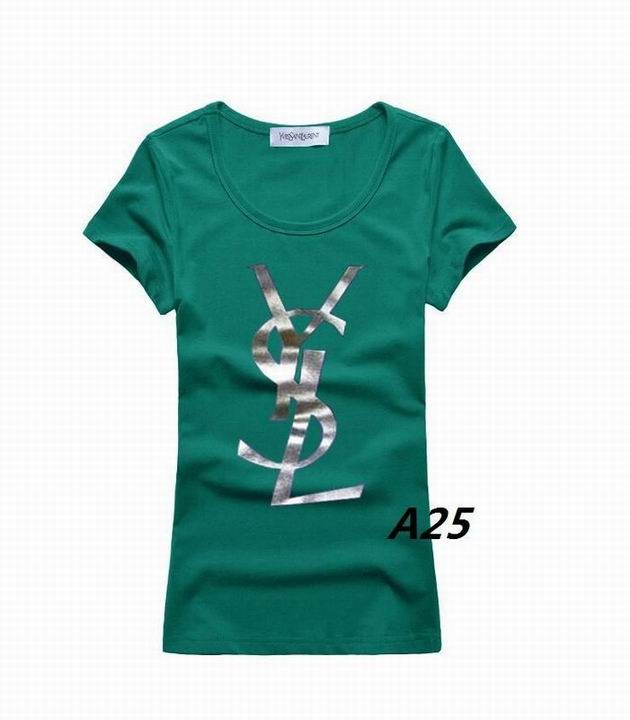 YSL short round collar T woman S-XL-197